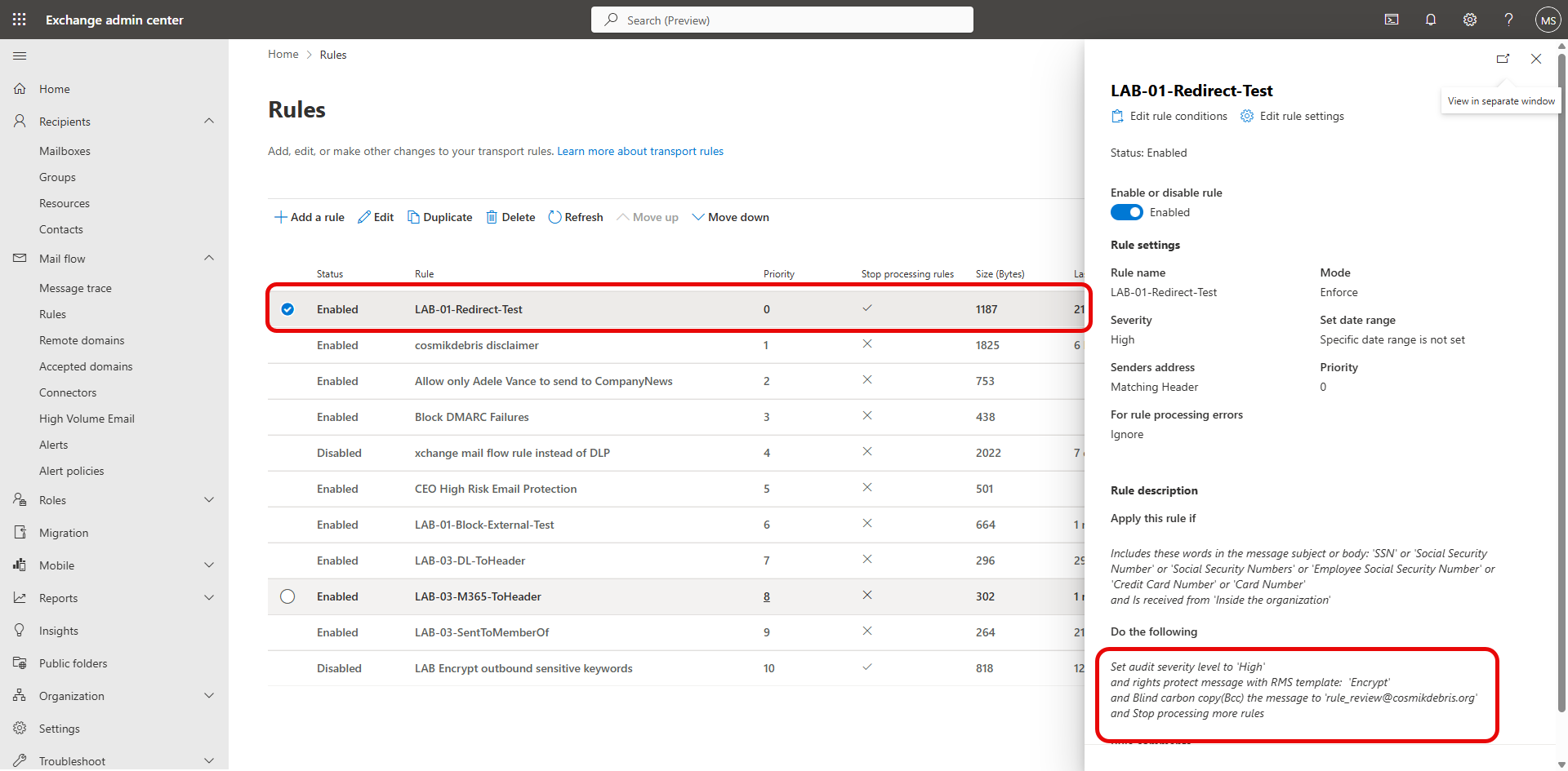 Exchange Online Encryption