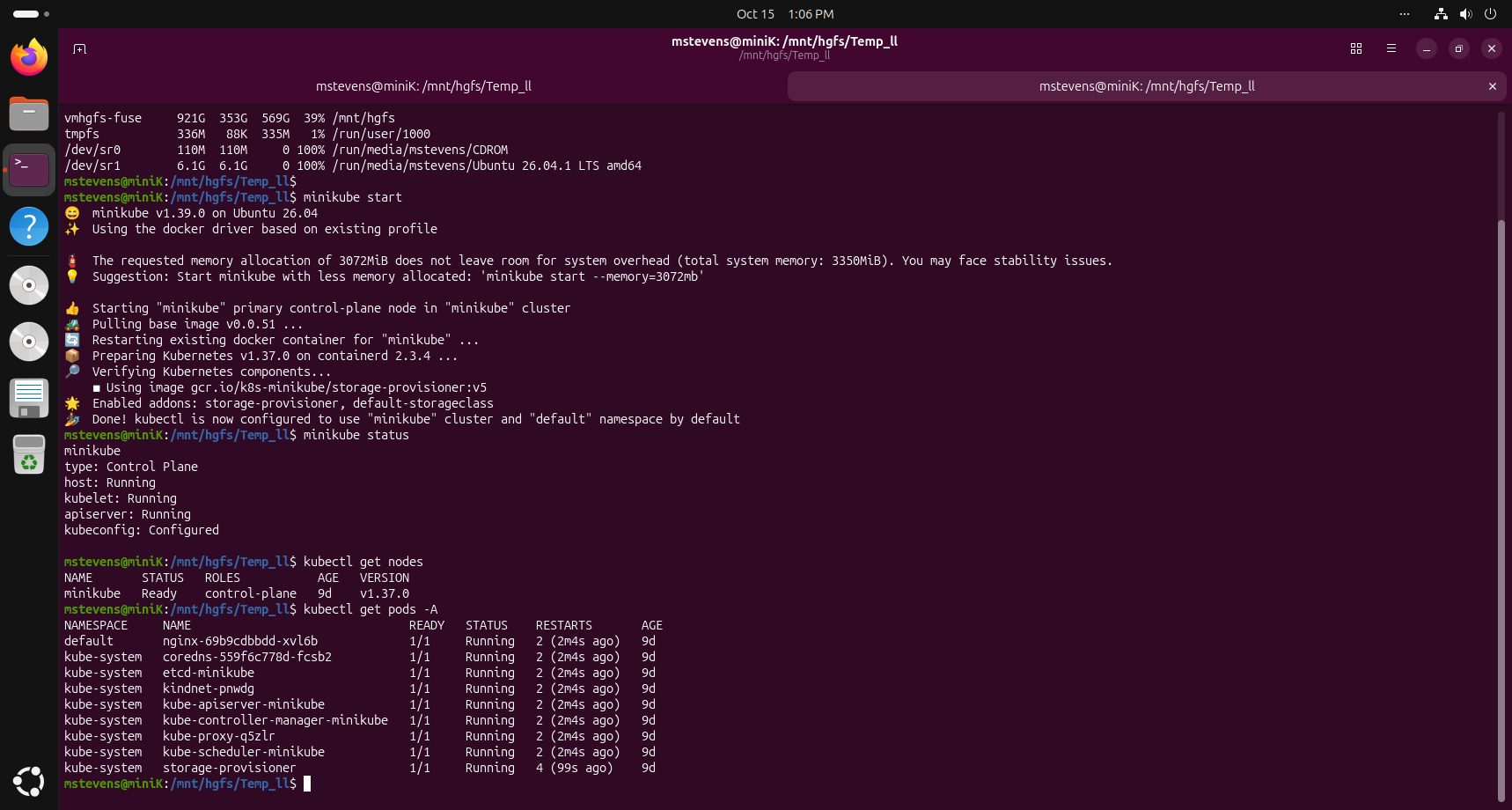 Minikube Status with Dependencies